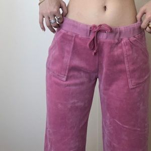 Vintage Zara pink velvet sweatpants